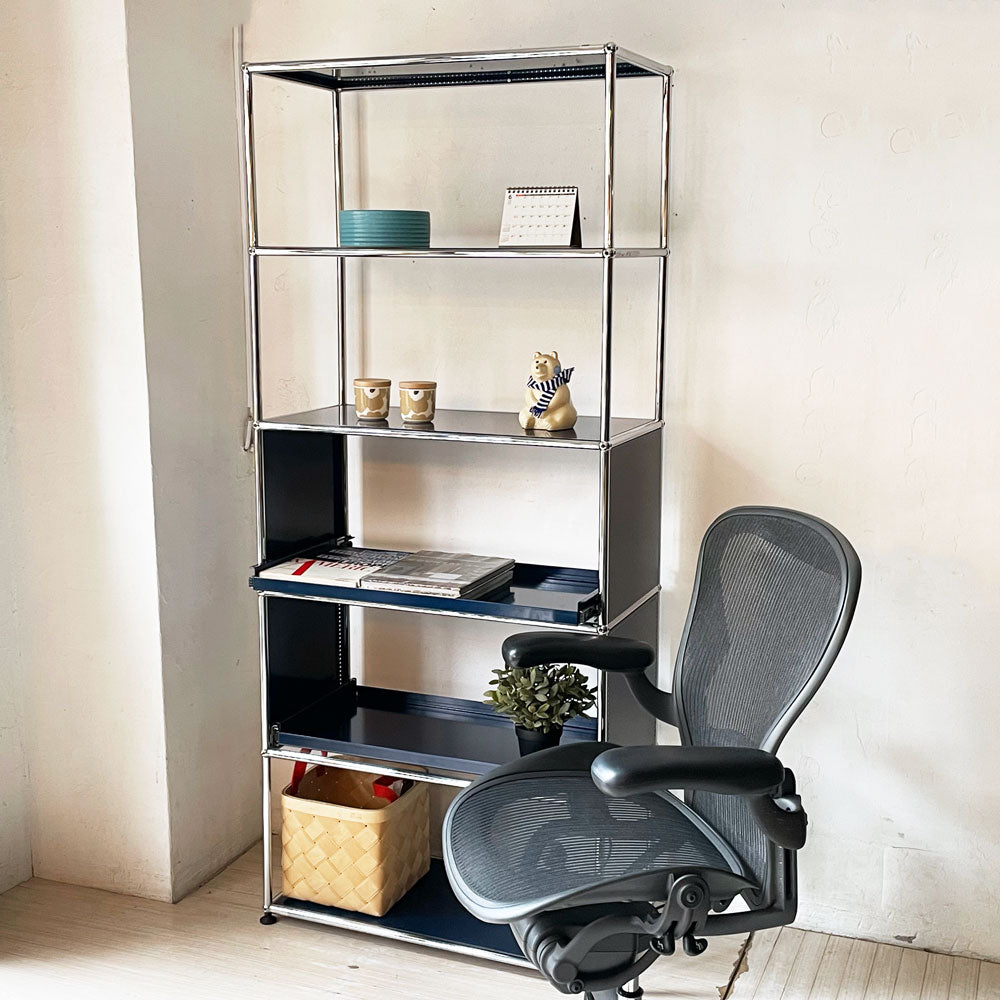 【下北沢店】ユーエスエムハラー USMハラー USM Haller キャビネット オープンシェルフ 1列5段 エクステンションシェルフ×2 W77×D55×H179cm 買取させていただきました。