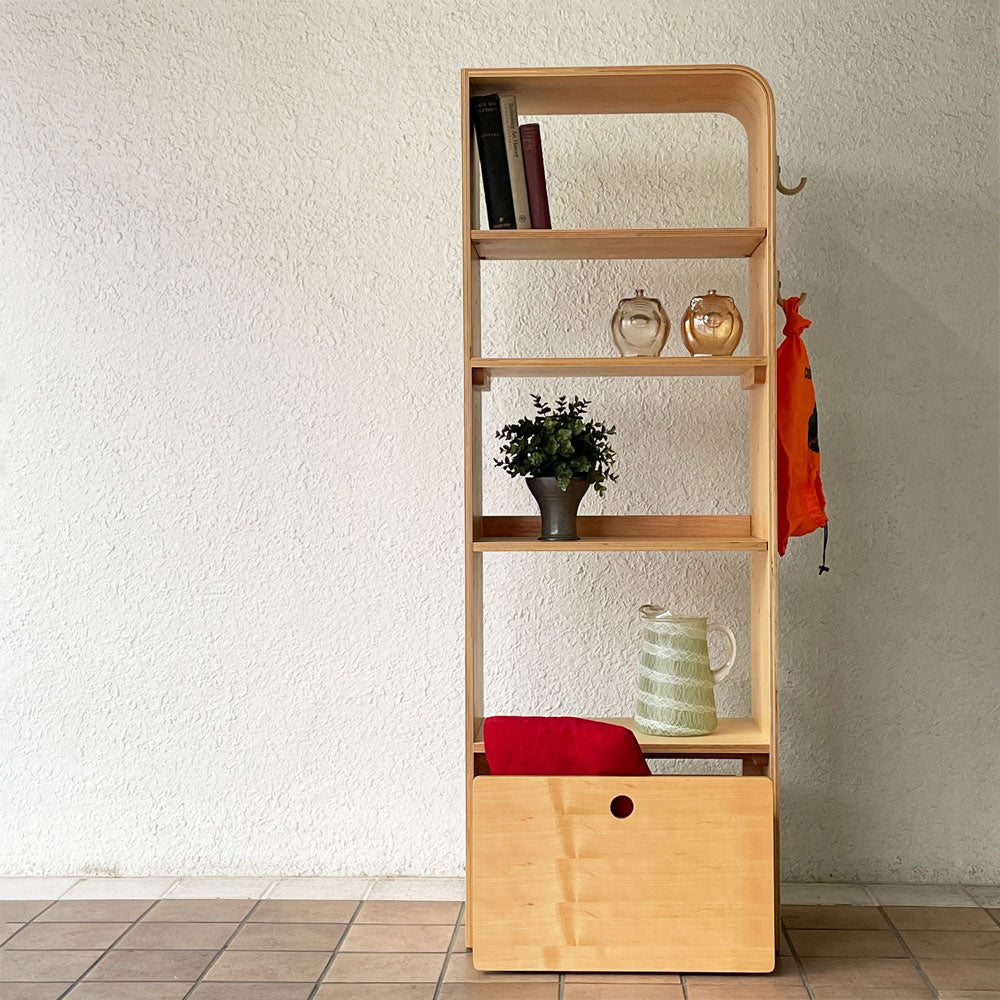 【用賀店】アクタス ACTUS ヴァリオ VARIO ブックシェルフ 角丸 サイドフック2個 メープル プライウッド 曲げ木 ナチュラルモダン 買取させていただきました。