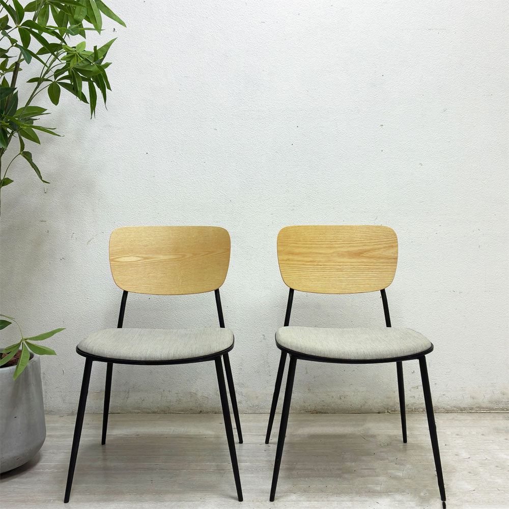 【祖師ヶ谷大蔵店】かなでもの KANADEMONO Homy - Retro ダイニングチェア アッシュ材 スチールフレーム ナチュラルモダン 買取させていただきました。