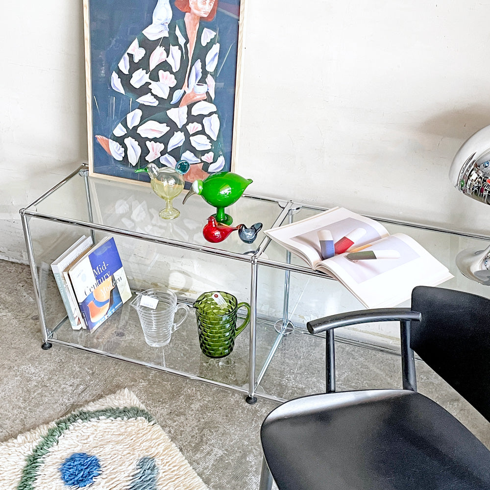 ユーエスエムハラー USMハラー USM Haller モジュラーファニチャー キャビネット シェルフ 2列2段 W152×H74cm ガラスパネル スイス ～ 新鮮な空気を ～