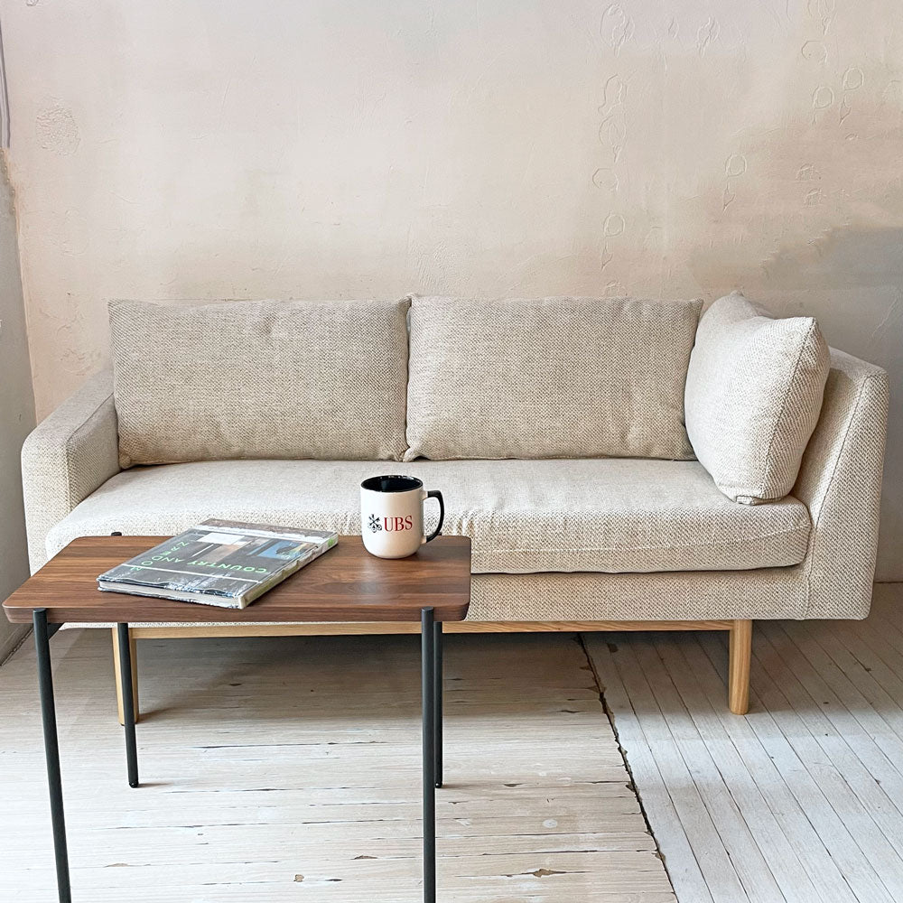 【下北沢店】ウニコ unico ロム LOM ベンチアーム 片アーム W158cm ファブリック カバーリングソファ アッシュ材 フェザークッション 買取させていただきました。