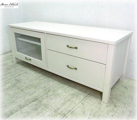 ◎経堂店 優しいホワイトが空間に安らぎを与える ～ MOMO natural モモナチュラル CIELE シエル TVボード 120cm 【買取と販売とレンタルのお店】