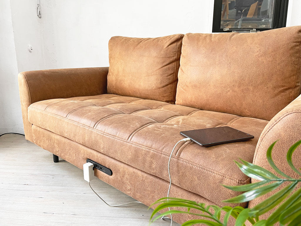 ジャーナルスタンダードファニチャー j.s.F ピーエスエフソファ PSF SOFA 2P ソファ ブラウン ファブリック 撥水 コンセント付き 中古品 買い取りしました。