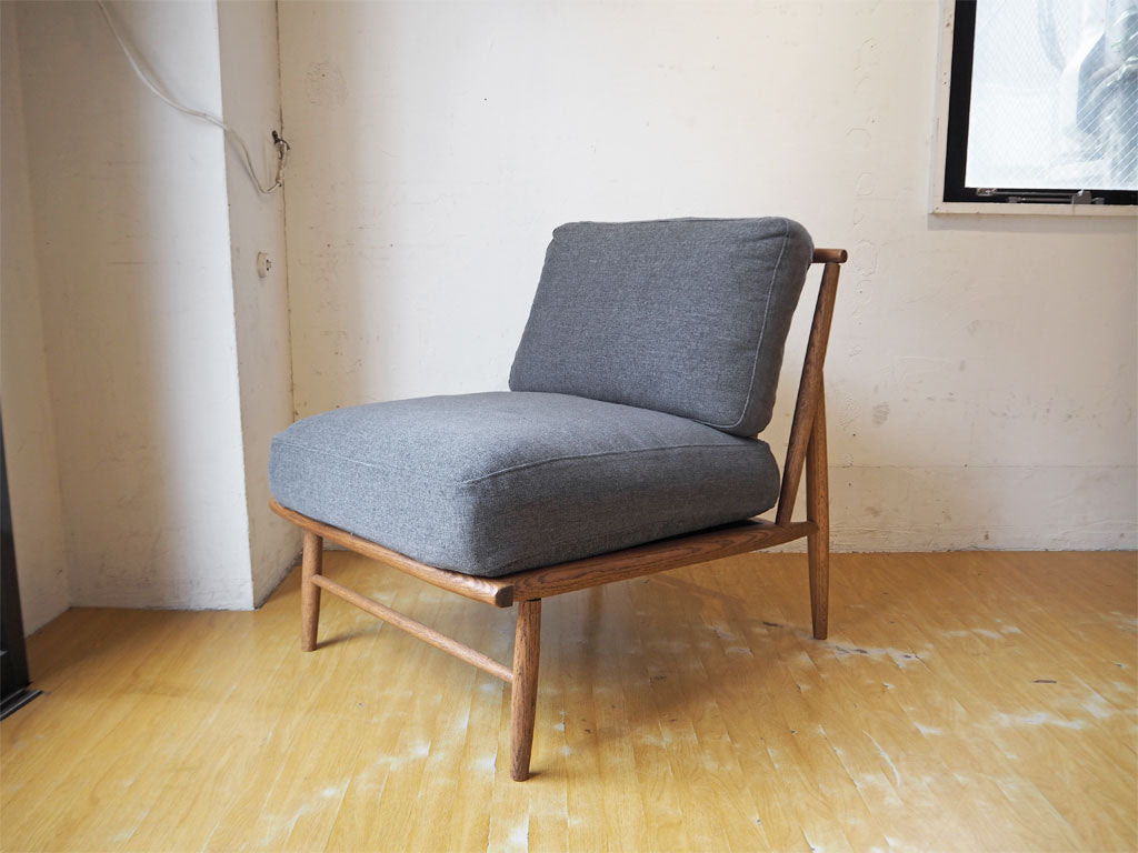 モモナチュラル Momo Natural クラウド CLOUD 一人掛けソファ シングル ファブリックシート オーク材フレーム 北欧スタイル 中古品 買い取りしました。