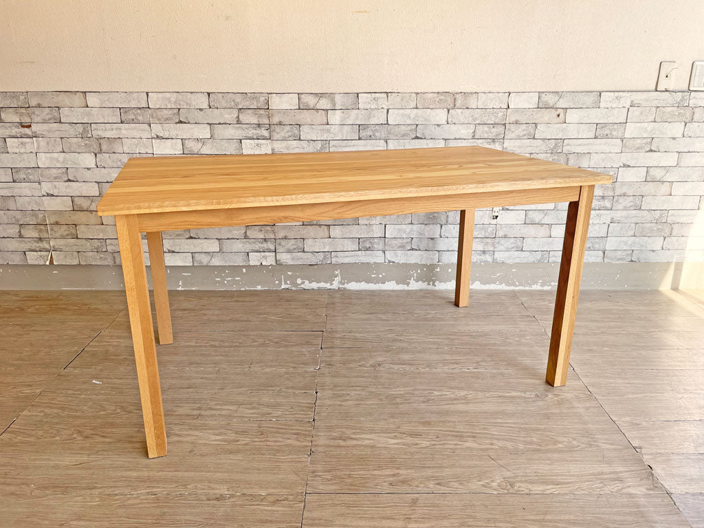 無印良品 MUJI オーク材 無垢集成材 ダイニングテーブル ナチュラル W140cm 廃番 希少 中古品 買い取りしました。