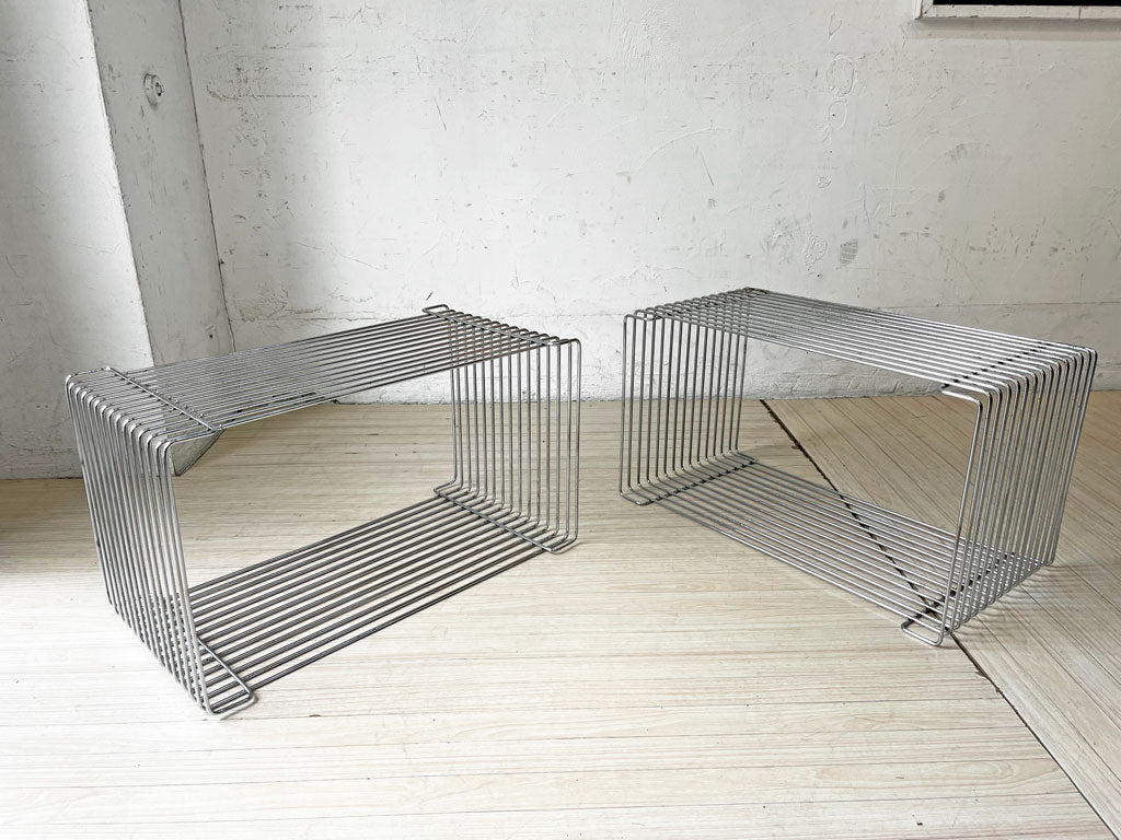 フリッツハンセン Fritz Hansen パントノヴァ PANTONOVA パントンワイヤーシステム ワィド シェルフ ラック 2個セット ビンテージオリジナル 希少 中古品 買い取りしました。