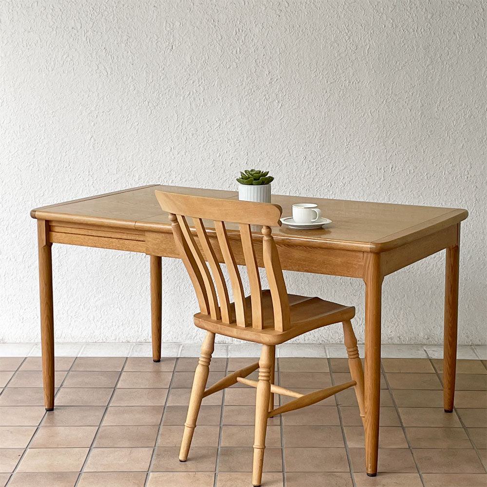  【用賀店】日進木工 NISSIN DT-0478 エクステンション ダイニングテーブル 伸長式 オーク材 W91-130cm ナチュラルデザイン ACTUS取り扱い 買取させていただきました。