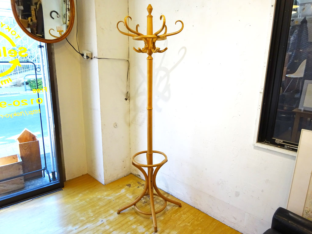 ビンテージ Vintage ベントウッド 曲木 ポールハンガー 6フック 白木 下北沢店 中古品 買い取りしました。