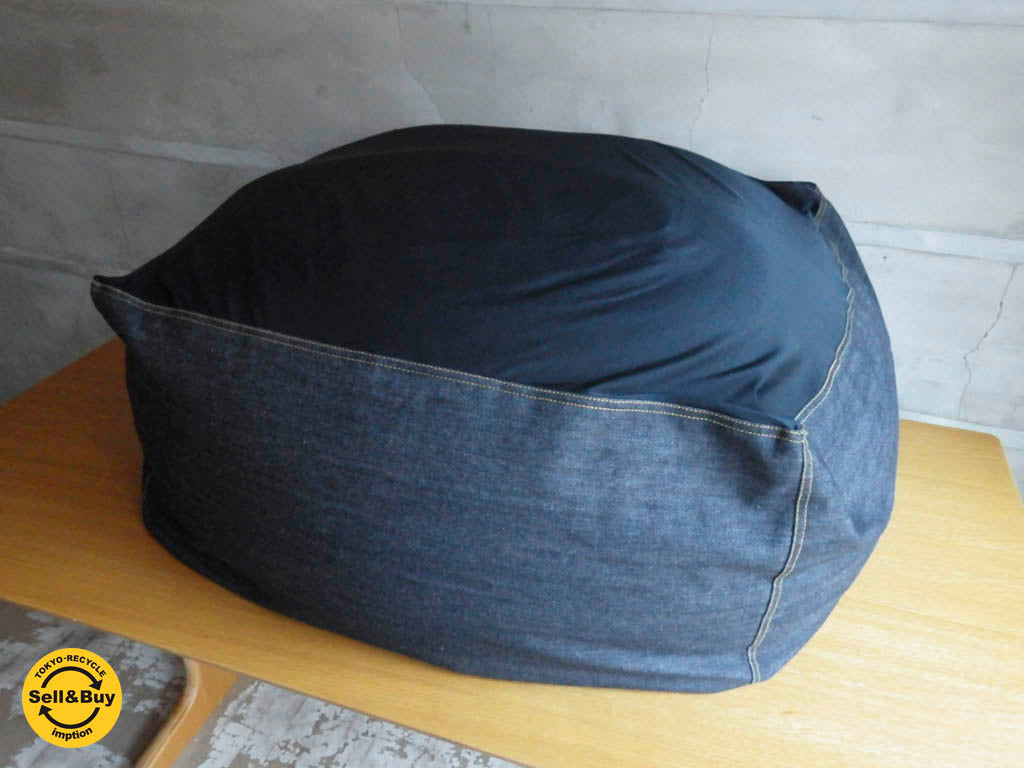 無印良品 MUJI 体にフィットするソファ ビーズクッション デニムカバー　中古品 買い取りしました。学芸大学店 出張買取もお任せ下さい。