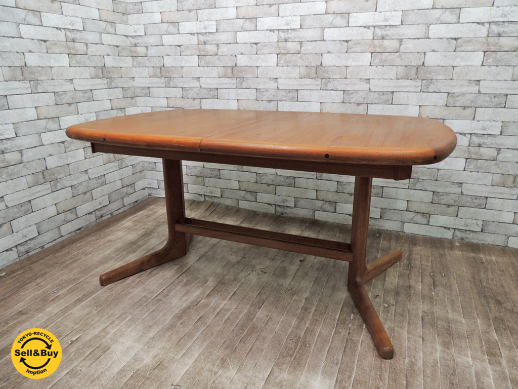 ディースキャン d-scan ビンテージ チーク無垢材 EXダイニングテーブル 伸長式 ～北欧テイストの風格のあるテーブル～ 【 買取と販売とレンタルのお店 】