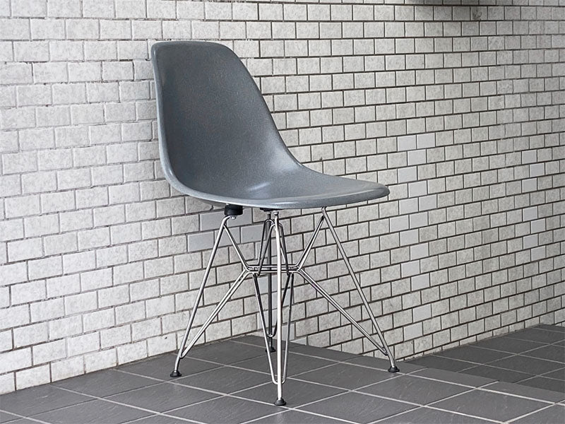 ハーマンミラー Herman Miller サイドシェルチェア 現行FRP製 エレファントハイドグレー エッフェルベース C&R イームズ ミッドセンチュリー 中古品 買い取りしました。
