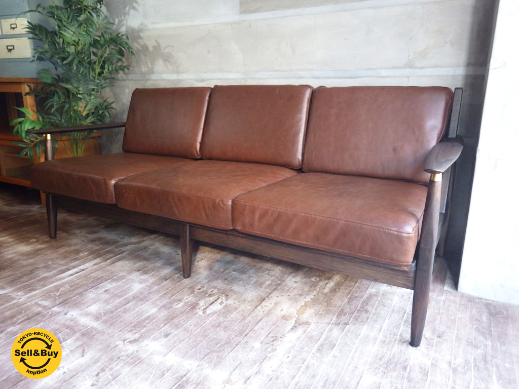 ジャーナルスタンダード ファニチャー journal standard Furniture スミス SMITH 3P ソファ 本革 展示品  ～漂うヴィンテージの風合いに身を委ねる～ 【 買取と販売とレンタルのお店 】