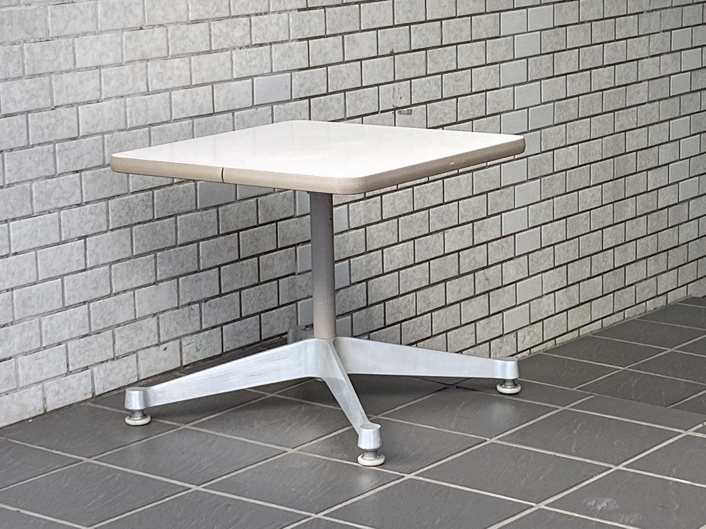ハーマンミラー Herman Miller ビンテージ イームズコントラクトベーステーブル Contract サイドテーブル スクエア ホワイト C&Rイームズ ミッドセンチュリー 中古品 買い取りしました。