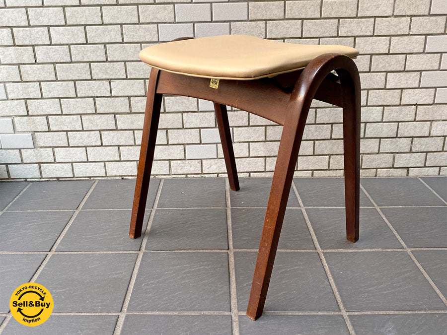 秋田木工 Akimoku スツール No.202 剣持スツール 剣持勇デザイン スタッキングスツール ビンテージ レトロ 　中古品 買い取りしました。
