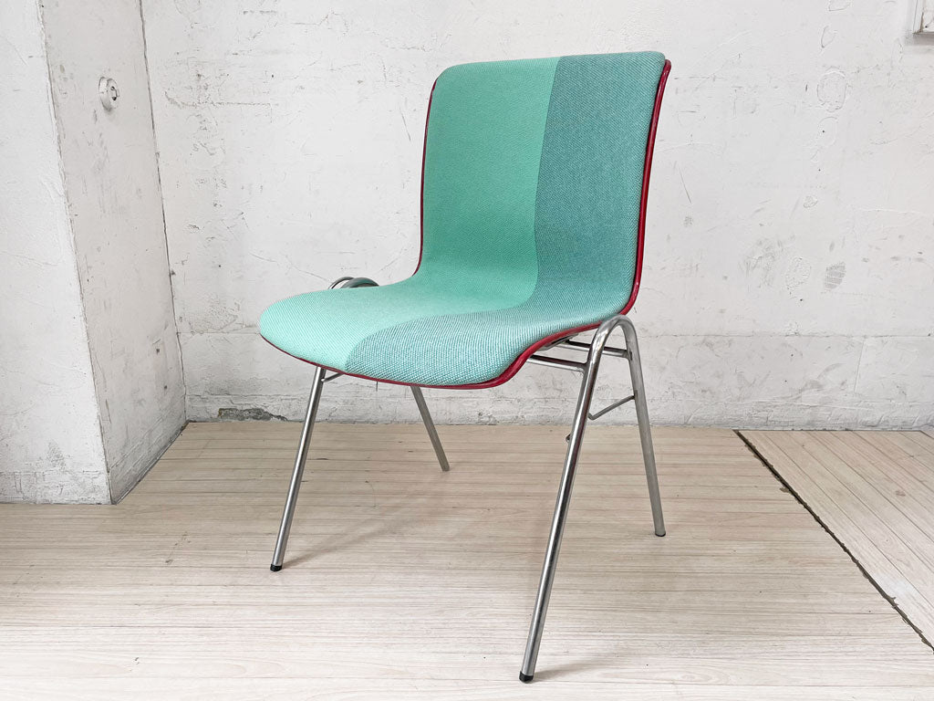 コトブキ KOTOBUKI 柳宗理 FRP サイドチェア 別注 レッドシェル ミントグリーン×パステルグリーン Ribaco NC生地張替 ミッドセンチュリー ビンテージ Lowタイプ 中古品 買い取りしました。