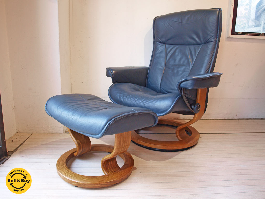 エコーネス Ekornes ストレスレスチェア Stressless パーソナル リクライニング チェア オットマン付き ～極上の座り心地をあなたに！！～【 買取と販売とレンタルのお店 】