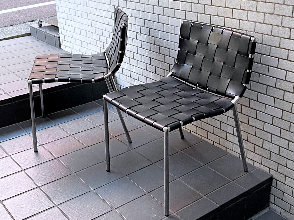 ミノッティ Minotti クラーセン klasen サイドチェア 本革 レザー ブラック イタリア モダン 　中古品 買い取りしました。