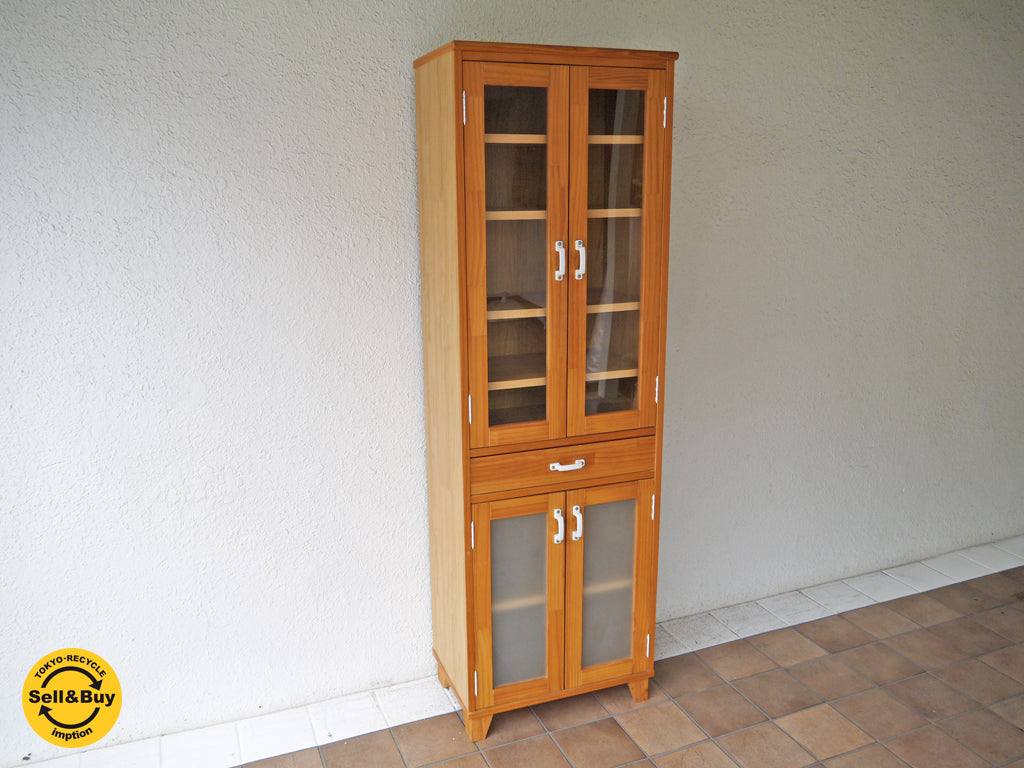 モモナチュラル Momo Natural ランド Land カップボード・キャビネット パイン材 ナチュラル スリム幅６０ｃｍ 新着商品 買い取りしました！