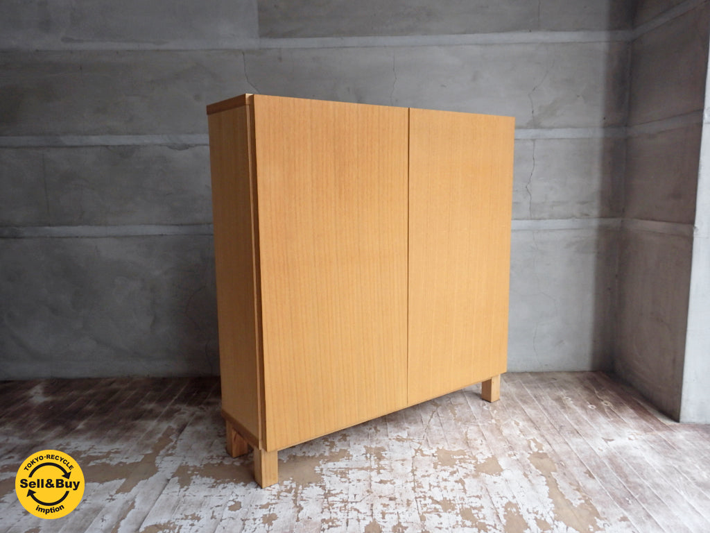 無印良品 MUJI オーク材 組み合わせて使える 木製収納棚 ロータイプ 扉付き　中古品 買い取りしました。学芸大学店 出張買取もお任せ下さい。