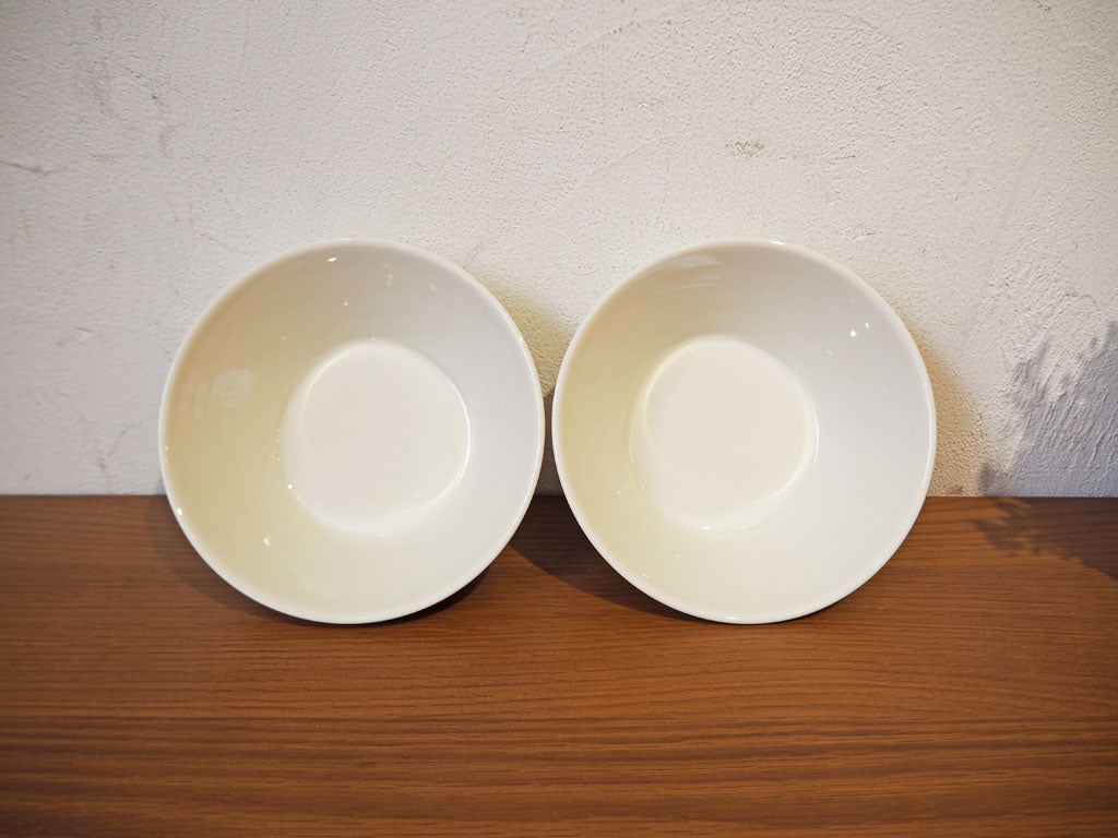 イッタラ iittala ティーマ TEEMA シリアルボウル 15cm ホワイト 2枚組 旧ロゴ カイ フランク Kaj Franck デザイン 中古品 買い取りしました。