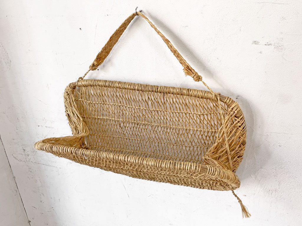 メキシカン ハンギング Mexican Huacal ハンギングバスケット ラタン ★ 中古品 買い取りしました。