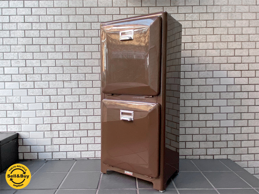 ダルトン DULTON ダブルデッカー DOUBLE DECKER トラッシュカン ブラウン ダストボックス ゴミ箱 分別 2段 アメリカンスタイル 　中古品 買い取りしました。