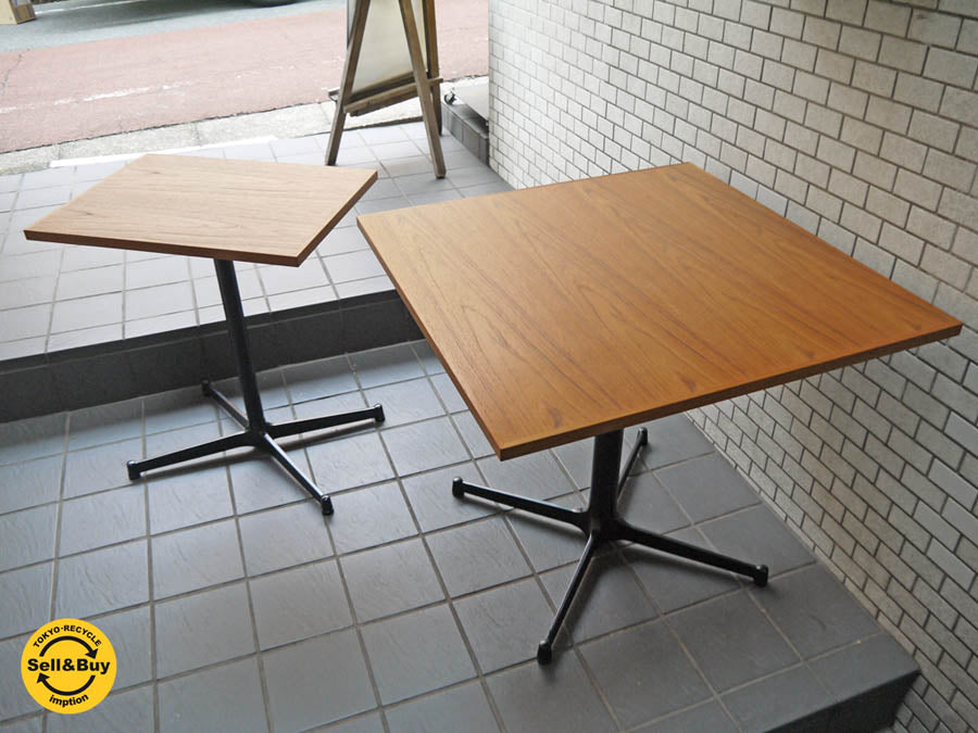 グリニッチ greeniche チーク材天板 スタンダード カフェテーブル Xレッグ　中古品 買い取りしました！ 自由が丘店 出張買取もお任せください。