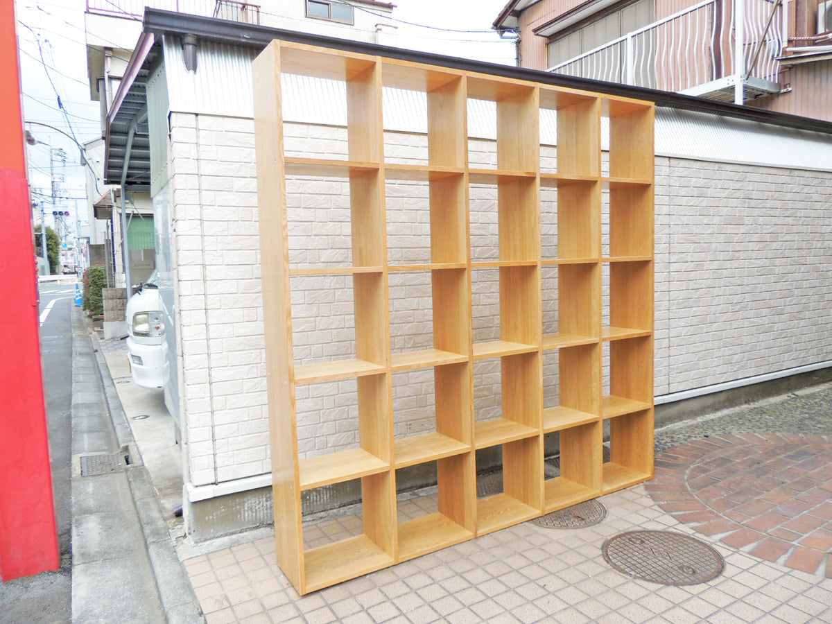 無印良品 MUJI スタッキングシェルフ 5段5列 オーク材 オープンシェルフ ブックシェルフ 本棚 飾り棚 ナチュラルデザイン 中古品 買い取りしました。