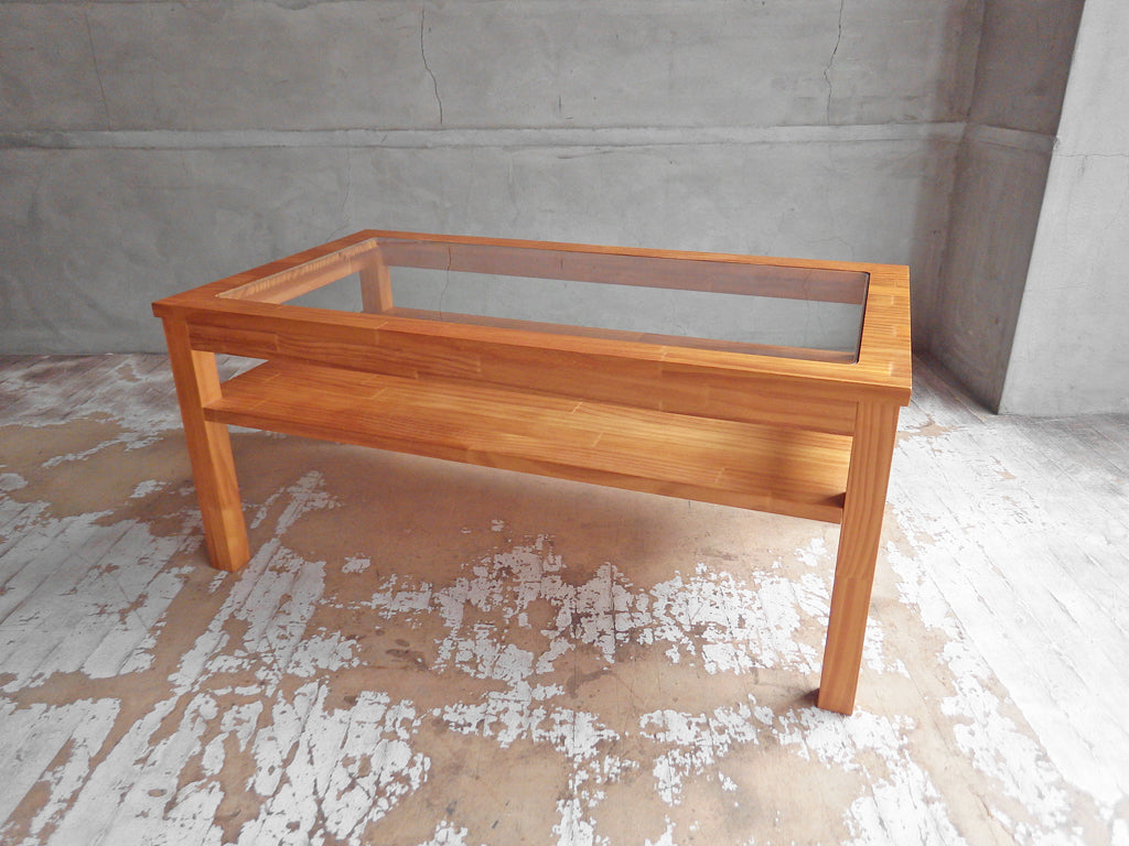 モモナチュラル MOMO natural モア MORE ローテーブル ガラストップ パイン材 中古品 買い取りしました。