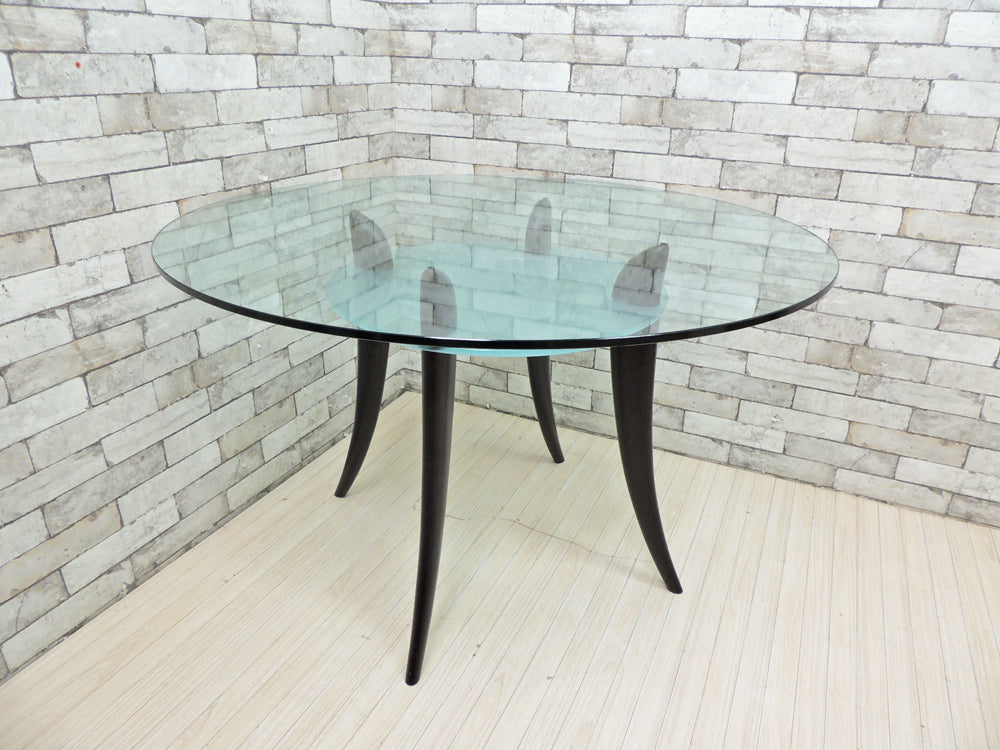 カッテラン イタリア cattelan italia ブレイド Blade ダイニングテーブル ガラス ラウンド Φ119cm モダンデザイン 中古品 買い取りしました。