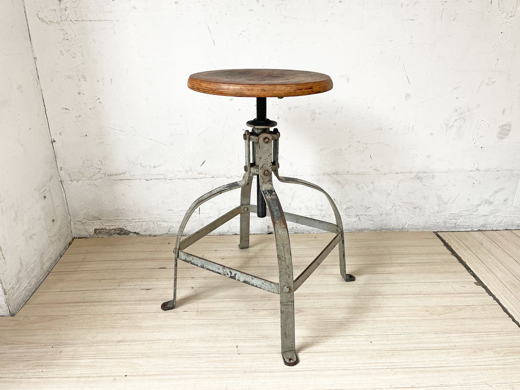 フランスビンテージ French Vintage スツール 昇降式 インダストリアル ビンテージ 中古品 買い取りしました。