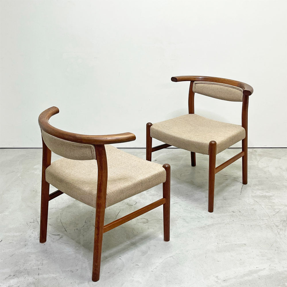 【祖師ヶ谷大蔵店】青林製作所 ハーフアームチェア ダイニングチェア チーク無垢材 ファブリック 北欧スタイル ビンテージ 買取させていただきました。