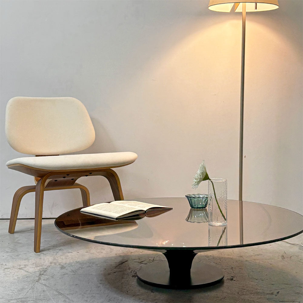 【祖師ヶ谷大蔵店】ロッシュ ボボア ROCHE BOBOIS オヴニー OVNI カクテルテーブル コーヒーテーブル ミディアム 90cm ガラストップ ヴィンチェンツォ・マイオリーノ フランス 買取させていただきました。