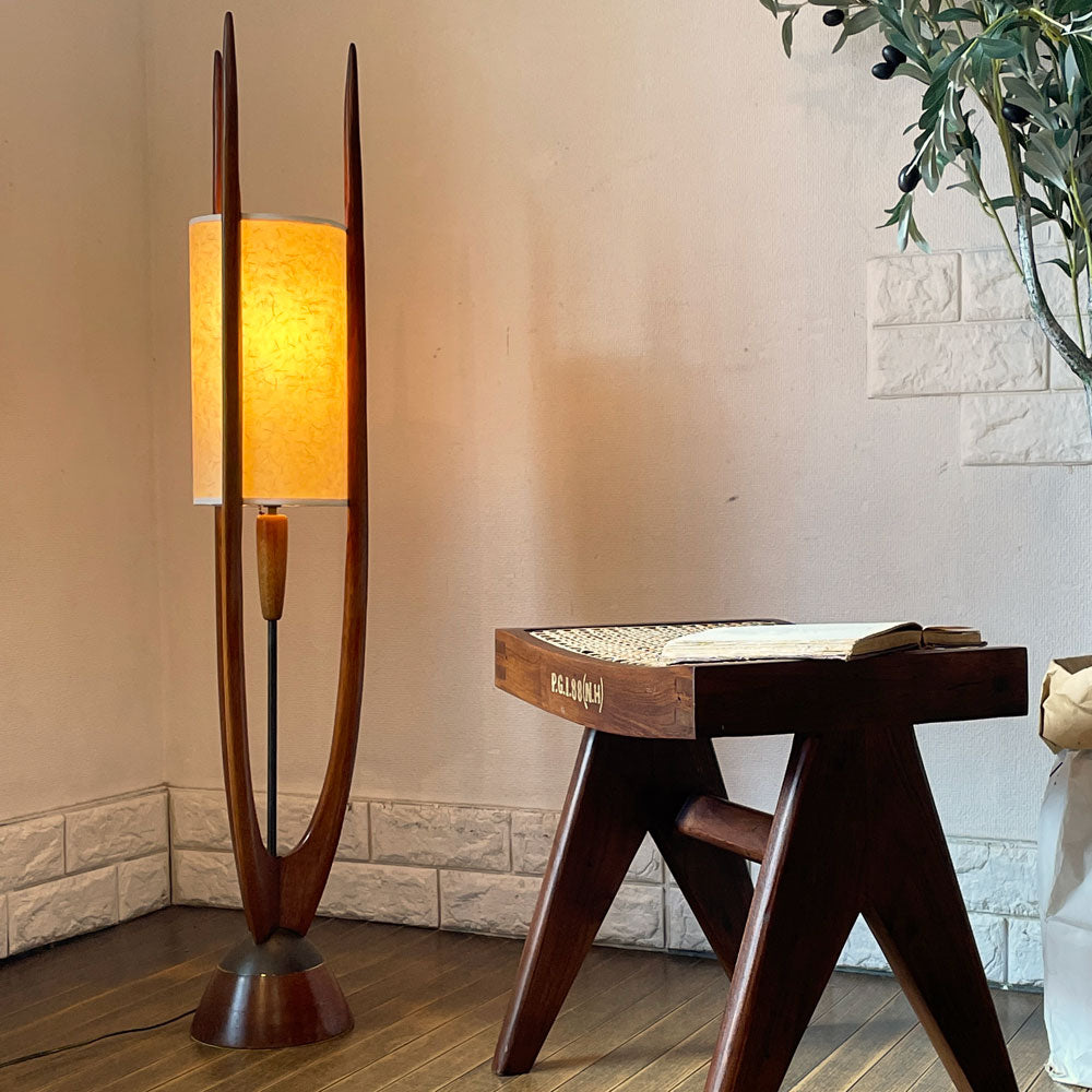 USビンテージ US Vintage ウォールナット テーブルランプ フロアランプ Adrian Pearsall 米国 ミッドセンチュリー～ 造形美と灯りの融合 ～