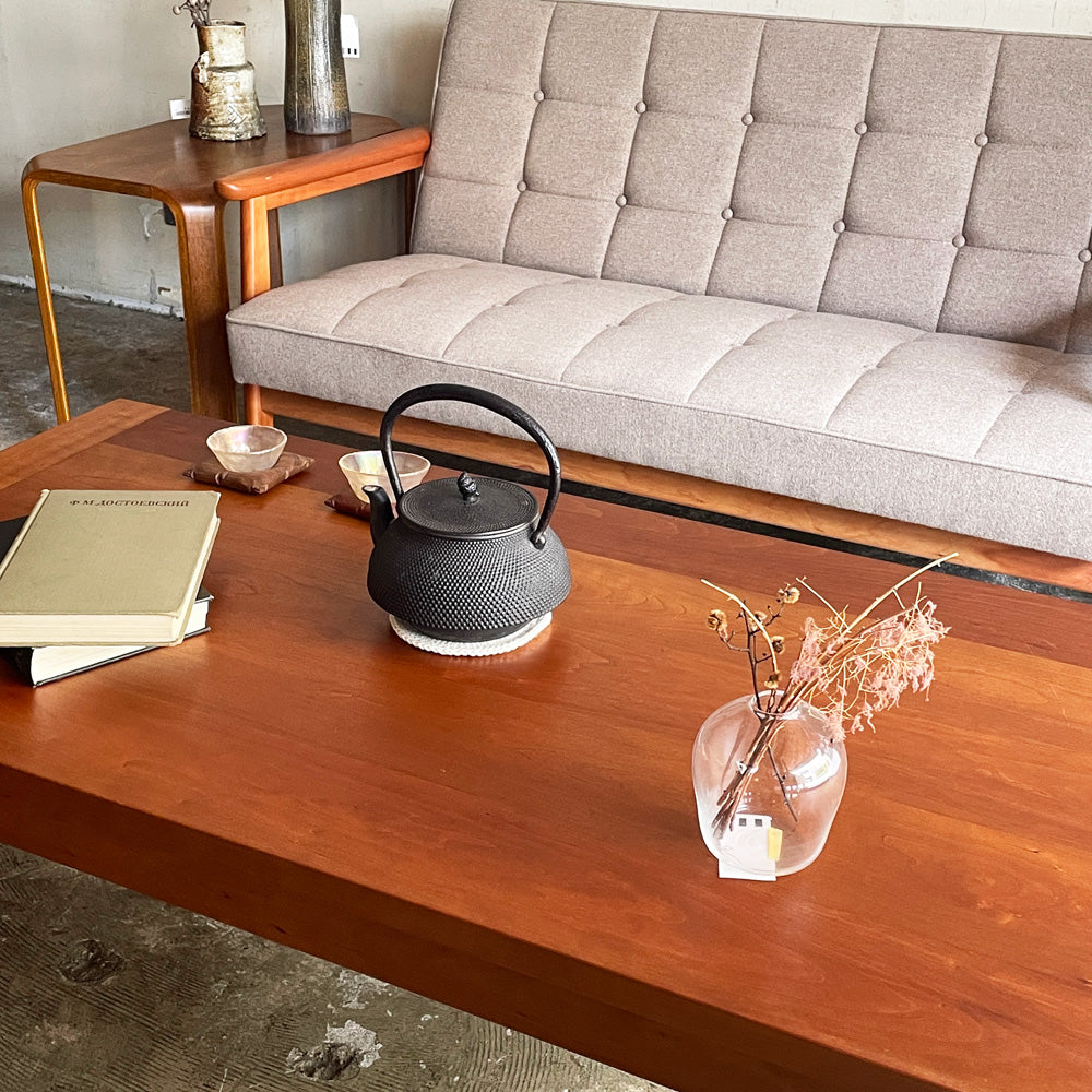 北の住まい設計社 センターテーブル ローテーブル チェリー無垢材 W120cm ナチュラル モダン 廃番 ～ 家具は、手から生まれる。