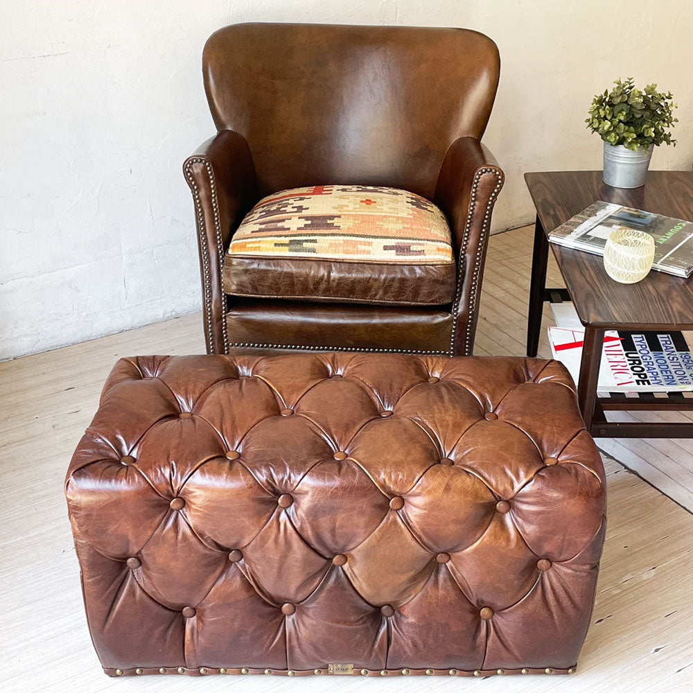 【下北沢店】ハロ HALO ロード ディグズビー LORD DIGSBY スモール オットマン OLD GLOVE ESPRESSO 本革 ベンチ スツール 買取させていただきました。