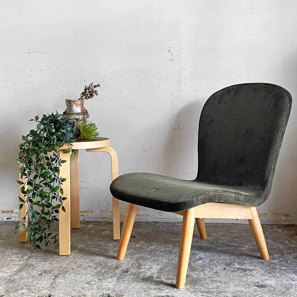 トラックファニチャー TRUCK FURNITURE ラウンジチェア 1P ファブリック F-21 グリーンコーデュロイ GREEN CORDUROY ナチュラル TRUCKクラシックデザイン～自分だけの特等席～