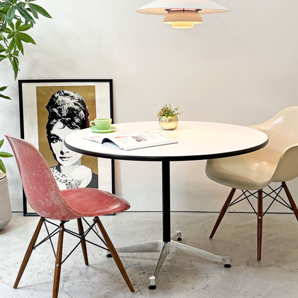 【祖師ヶ谷大蔵店】ハーマンミラー Herman Miller コントラクトテーブル ラウンドテーブル W106.5×H70cm ダイニングテーブル イームズ ミッドセンチュリーデザイン 買取させていただきました。
