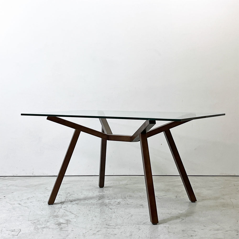 【祖師ヶ谷大蔵店】ショーンディックス Sean Dix フォルテ FORTE ダイニングテーブル ガラス天板 モダンデザイン W140cm 買取させていただきました。