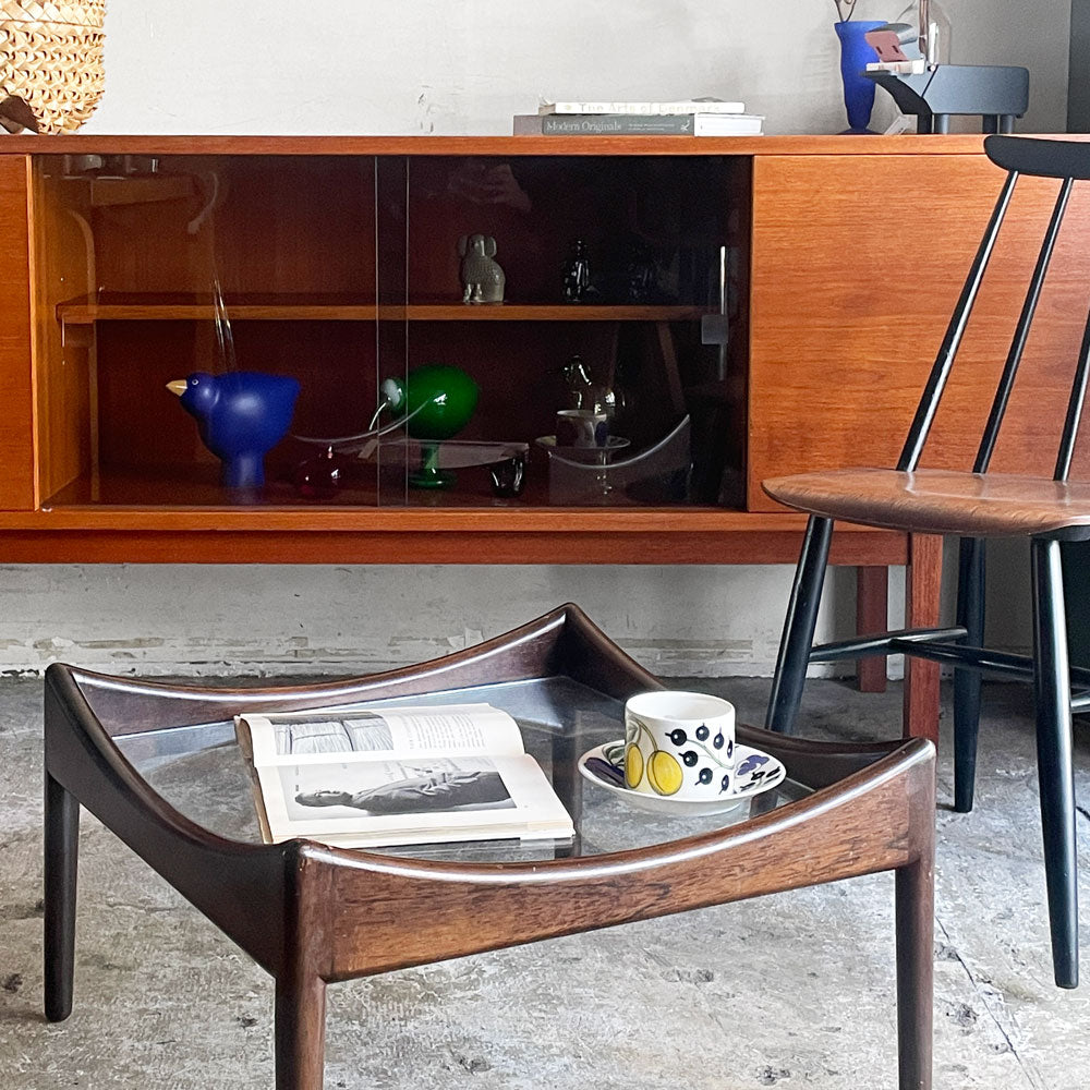 ソーレンウィラドセン SorenWilladsen モデュス Modus サイドテーブル コーヒーテーブル ローズウッド ガラス天板 クリスチャン・ヴェデル 北欧 デンマーク ～触りたい魅力～