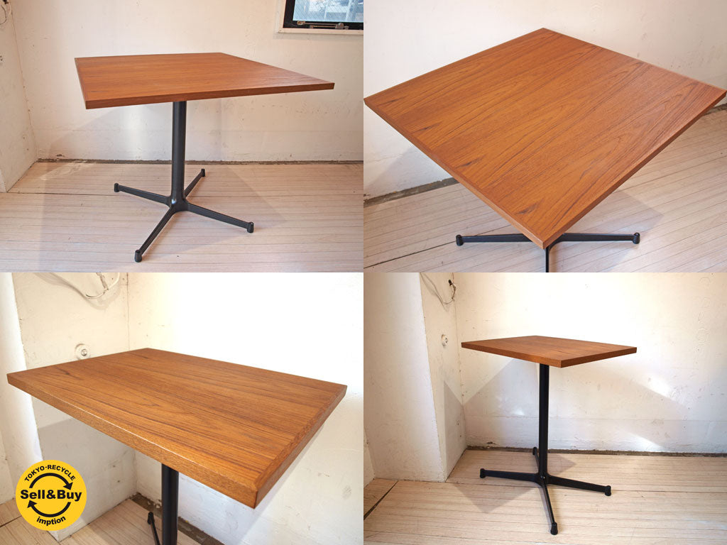 グリニッチ greeniche オリジナル テーブル original table (teak）ブラック エックスレッグ スタンダードテーブル 幅 80・60ｃｍ ～様々なシチュエーションに馴染むテーブル～【 買取と販売とレンタルのお店 】