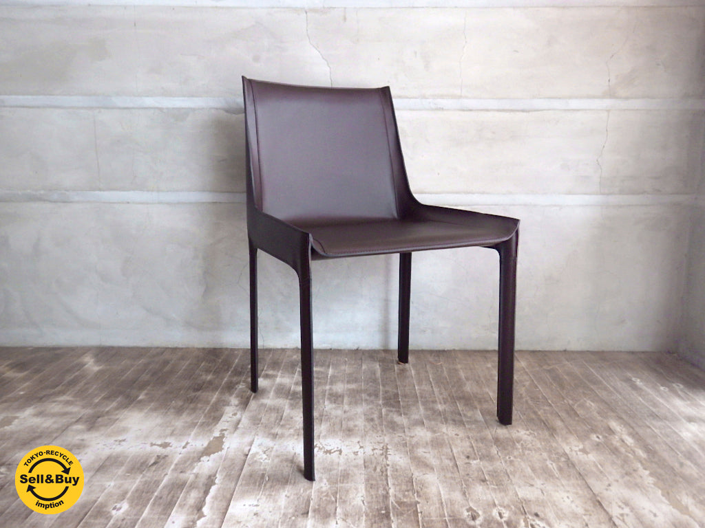 フラッグ FRAG ニシダ NISIDA ヤング YOUNG サイドチェア Side chair 本革 カルヴィ ＆ ブランビッラ デザイン イタリア 展示美品  ～エレガントな雰囲気を醸し出すチェア～ 【 買取と販売とレンタルのお店 】