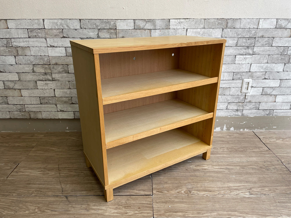 無印良品 MUJI タモ材 組み合わせて使える木製収納 ロータイプ H83cm D40cm シェルフ 廃番 中古品 買い取りしました。