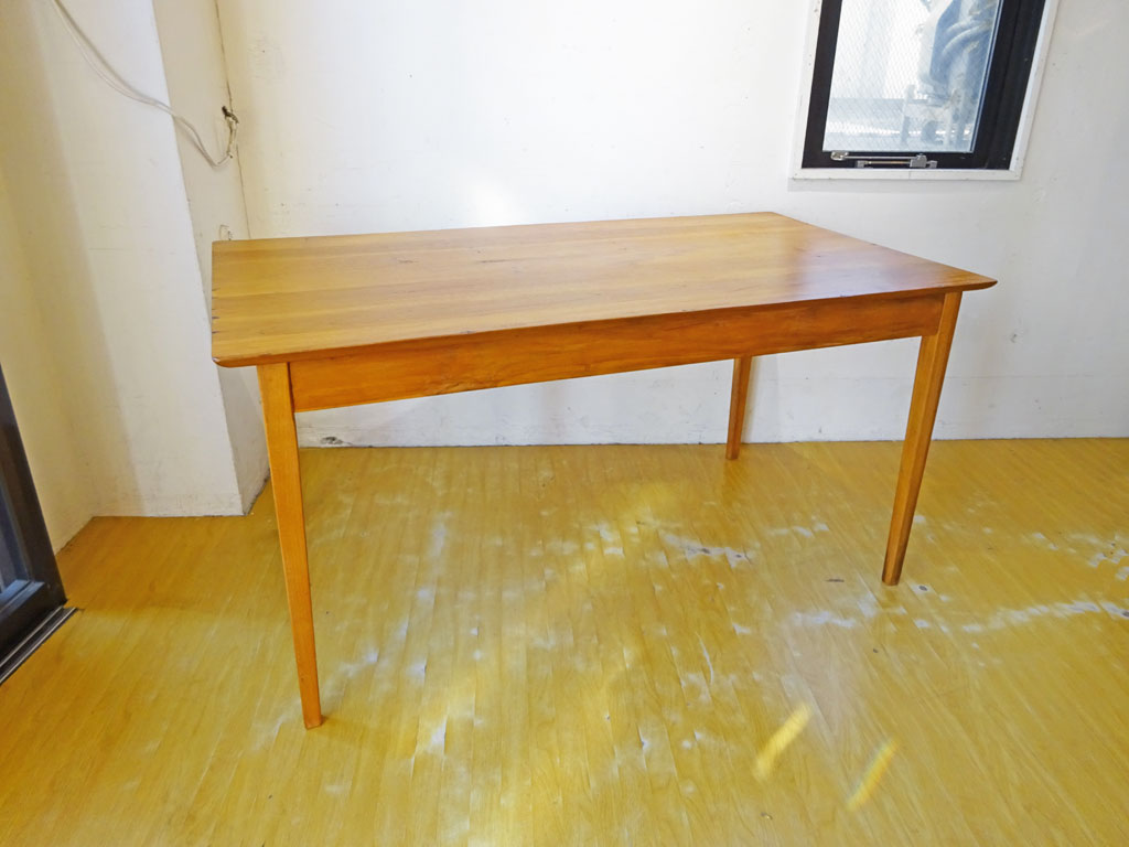 オールドメゾン old maison ダイニングテーブル dining table 古材 チーク無垢材 幅145cm 中古品 買い取りしました。