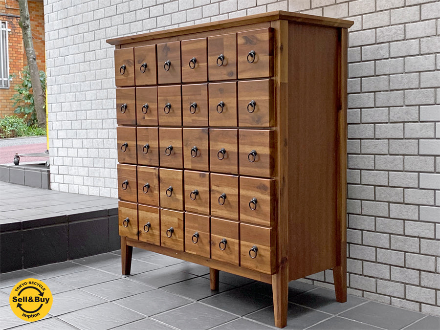 ビーユーアイファニチャー BUI Furniture ボルドー BORDEAUX コンビネーションチェスト 木製 アカシア材 薬箪笥 　中古品 買い取りしました。