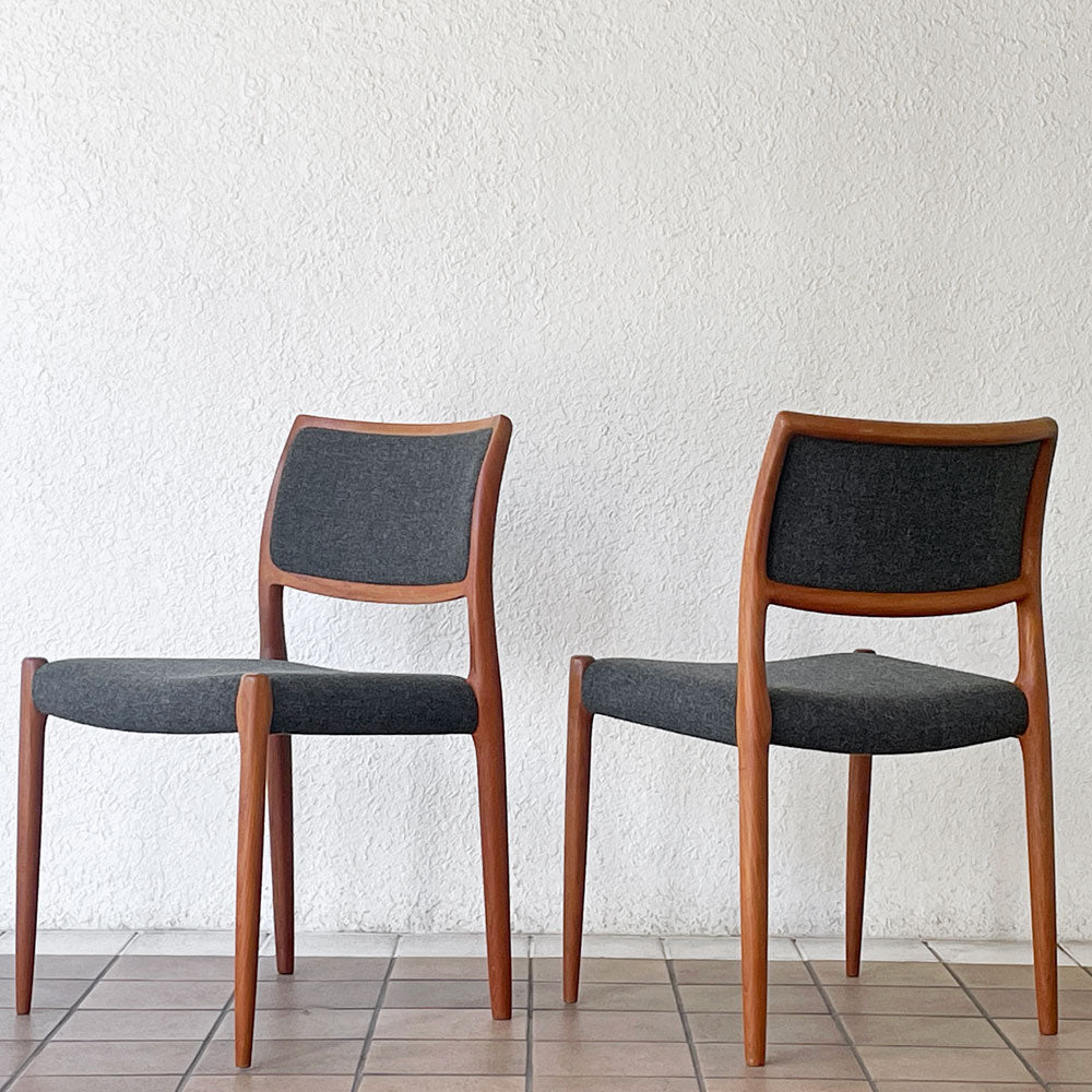  【用賀店】JLモラー J.L.Moller Model No.80 チーク材 ダイニングチェア ファブリック ニールス・O・モラー デンマーク 北欧家具 A＆B 計2脚 買取させていただきました。