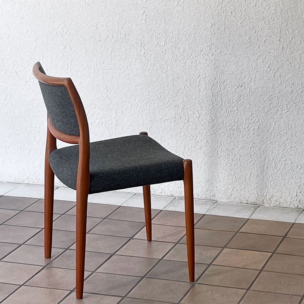 JLモラー J.L.Moller Model No.80 チーク材 ダイニングチェア ファブリック ニールス・O・モラー デンマーク 北欧家具 A～ 一生共にする ダイニングチェア～
