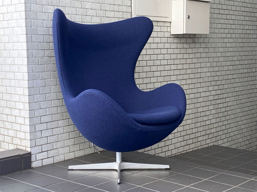 フリッツハンセン Fritz Hansen 3316 エッグチェア EGG CHAIR ネイビー ファブリック ラウンジチェア アルネ・ヤコブセン デンマーク ～新しい空間～