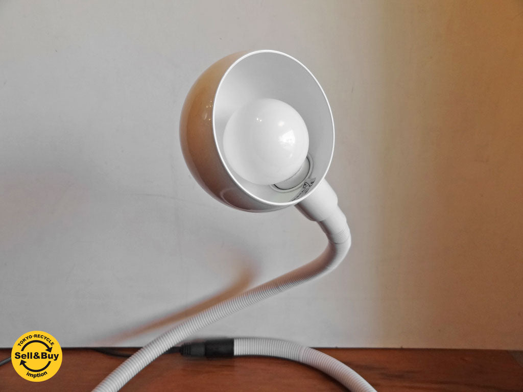 ヴァレンティ・ルーチェ Italy Valenti Luce 希少 70's ビンテージ ヘビランプ Hebi Table Lamp 細江勲 Isao Hosoe テーブルライト グースネック ～ イタリアンモダン、スペースエイジファン必見！ フレキシブルアームのユニークな照明 ～
