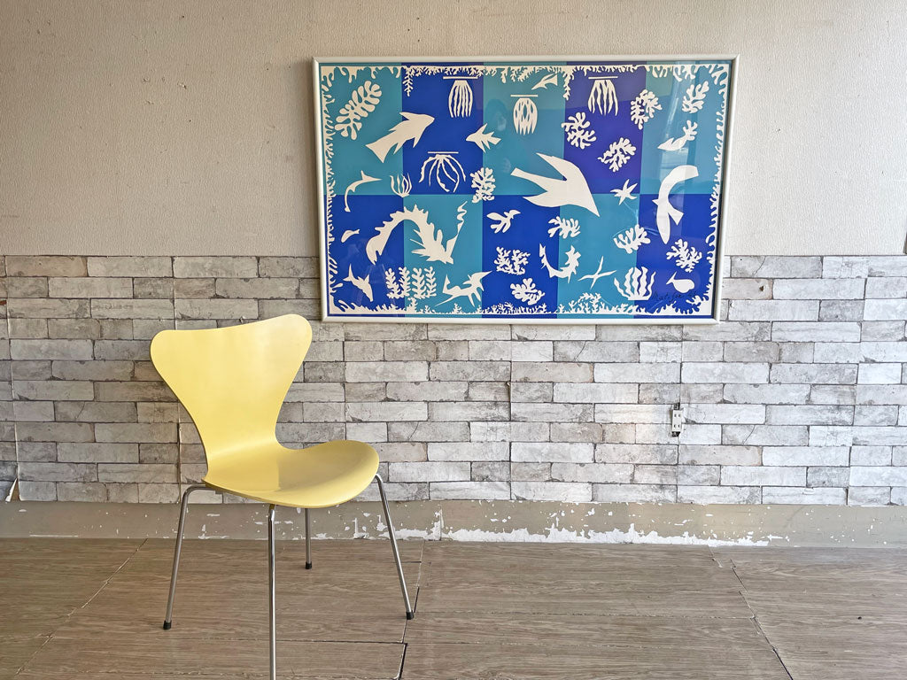 アンリ・マティス Henri Matisse ポリネシアの海 Polynésie, la mer アートフレーム シルクスクリーン 124×80 フランス製 額装品 フォービズム 中古品 買い取りしました。